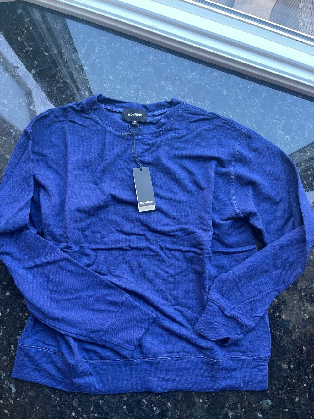 Monrow Men's Crewneck Sweater - Royal Blue